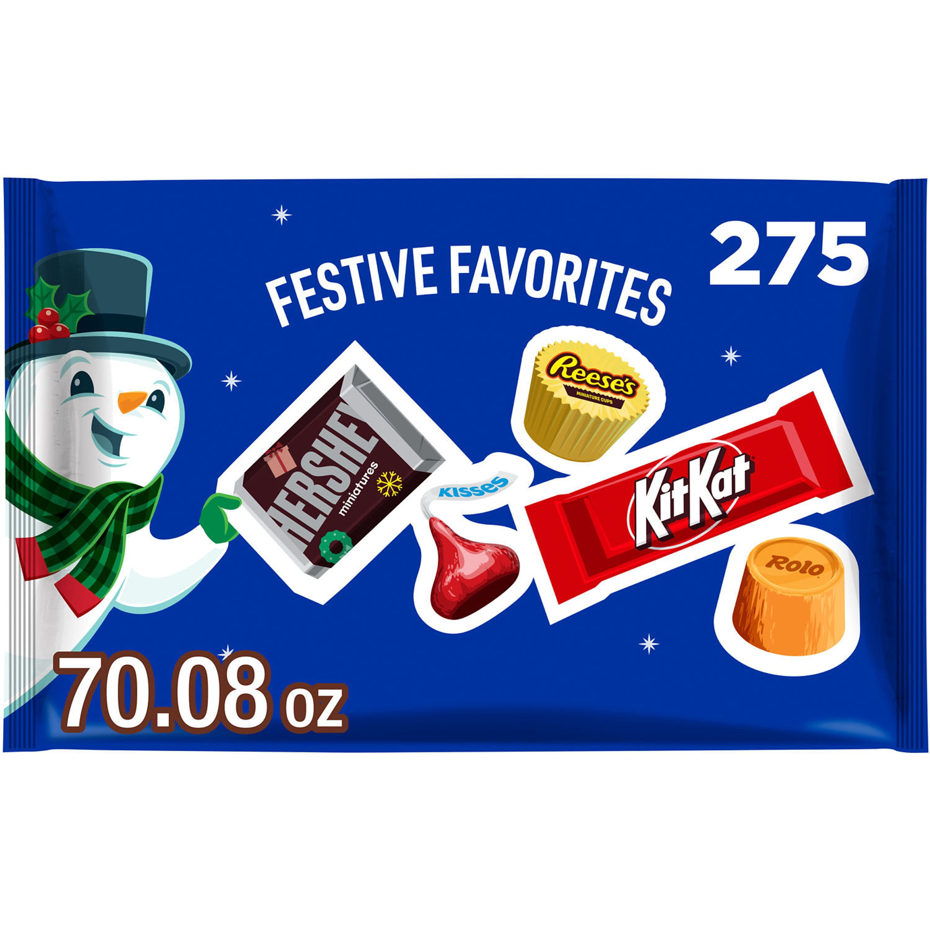 HERSHEY'S Holiday Festive Favorites Candy, Variety Pack, 275 pcs ...