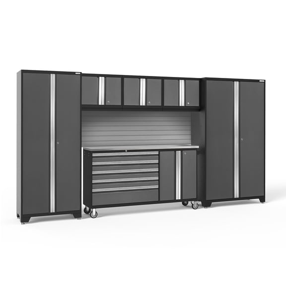 NewAge Products Bold Series 6 Piece Cabinet Set, 144" W x 18" D x 76.75" H