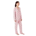 thumbnail image 2 of DreamMark Women's 2-Piece Holiday Notch Collar Pajama Set, 2 of 12