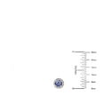 thumbnail image 3 of Round Cut Gemstone & 0.28 CT. T.W. Halo Diamond Stud Earrings in 14K Gold, 3 of 4