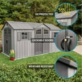 thumbnail image 5 of Lifetime 15' x 8' Rough Cut Outdoor Storage Shed Dual Entry, 5 of 26