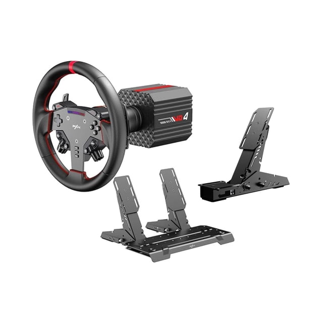 PXN VD4 Direct Drive Racing Wheel Bundle with Pedals and Clutch Set