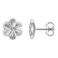 thumbnail image 3 of Diamond Cut Flower Stud Earrings in 14K Gold, 3 of 5