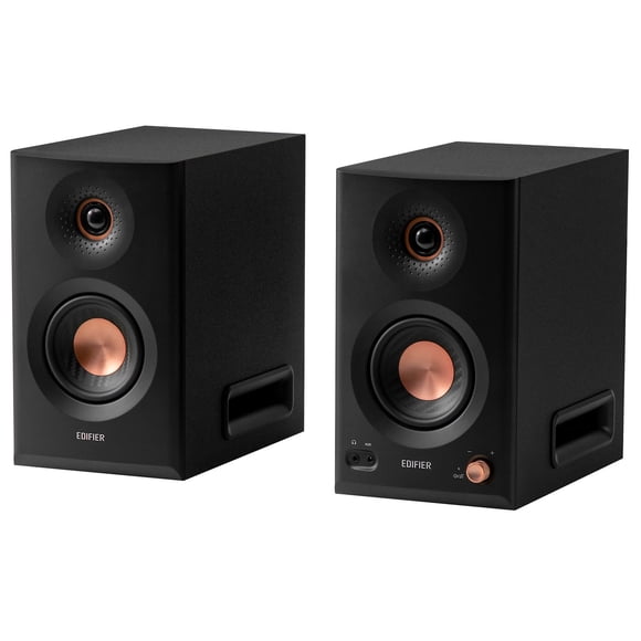Edifier 110-Watt-RMS Bluetooth MR5 Powered 2.0 Studio Monitor Speaker Set with 5-In. Woofers, Hi-Res Audio/Hi-Res Audio Wireless, Pair