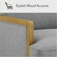 thumbnail image 3 of Member's Mark Savannah Cream Fabric Wood Trim Accent Chair, 3 of 9