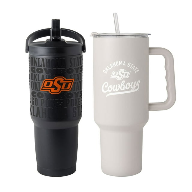 Logo Brands Oklahoma State Cowboys Stainless Steel Tumbler Set