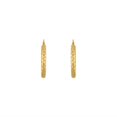 thumbnail image 3 of Diamond Cut Hoop Earrings in 14K Gold, 3 of 5