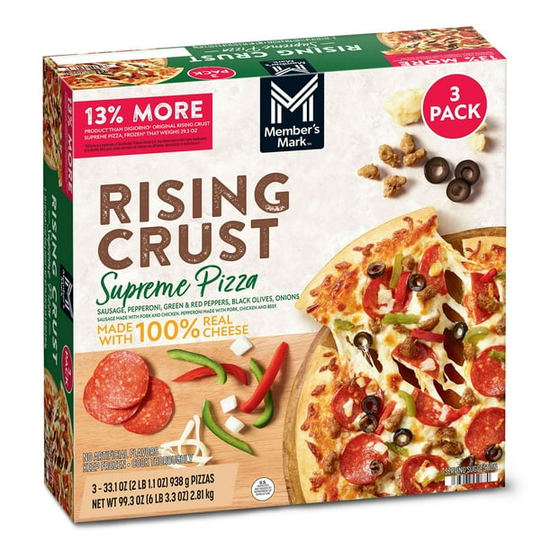 Member's Mark Rising Crust Supreme Pizza, Frozen, 3 pk. - Samsclub.com