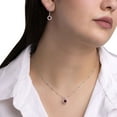 thumbnail image 8 of Round Cut Lab Created Gemstone Dancing Pendant & Earring Set in Sterling Silver, 8 of 8