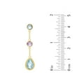 thumbnail image 5 of Round & Pear Cut Multi-Gemstone Earrings in 14K Gold, 5 of 5