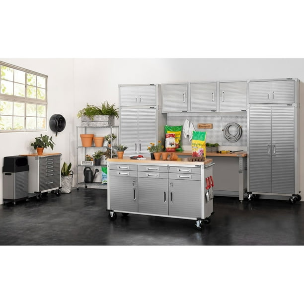 Seville Classics® UltraHD® 6-Drawer Rolling Workbench, 65.25