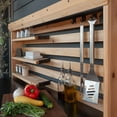 thumbnail image 7 of Backyard Discovery 48" Cedar Buffet Hutch Serving Station with Steel Countertop, 7 of 13