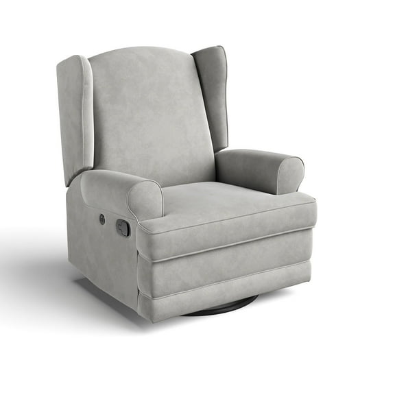 Storkcraft Serenity Wingback Upholstered Recline Glider