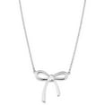 thumbnail image 2 of Rhodium Plated Adjustable Bow Necklace in Sterling Silver, 2 of 3