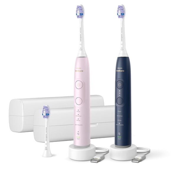 Philips Sonicare Supreme Clean Rechargeable Toothbrush, Pink and Blue, 2 pk.