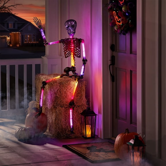 Member's Mark 5' Pre-Lit Color Changing Poseable Skeleton