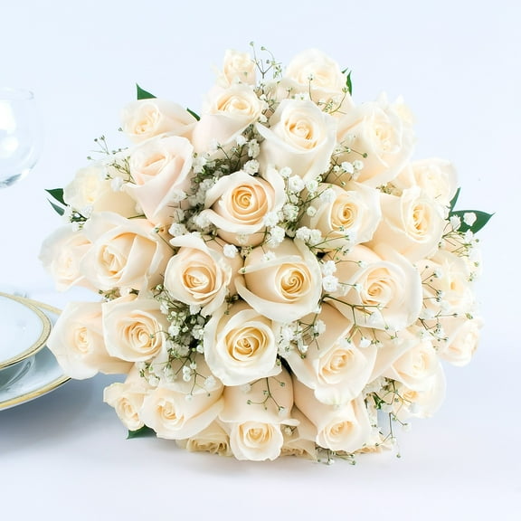 Member's Mark Wedding Collection White Rose, choose piece count