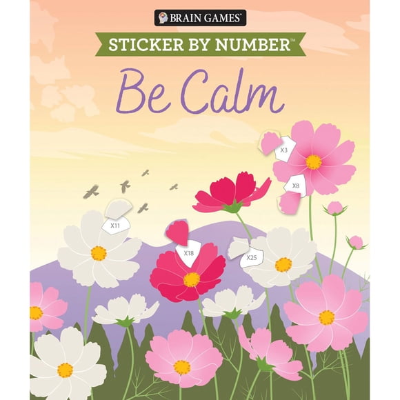 Brain Games Sticker By Number: Be Calm, Spiral Bound