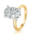 thumbnail image 2 of Lab Created Oval Cut Diamond Solitaire Ring in 18K Gold, 2 of 7