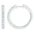 thumbnail image 3 of 1.95 CT. T.W. Diamond Hoop Earrings in 14K Gold, 3 of 5