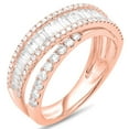 thumbnail image 2 of 1.18 CT. T.W. Baguette Cut Cross Over Diamond Band in 14K Gold, 2 of 4