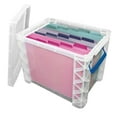 thumbnail image 2 of Super Stacker Storage or Hanging File Box with Blue Lid Locking Handles, 2 of 5