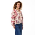 thumbnail image 2 of BILA Women's Printed Pintuck Long Sleeve Cotton Top, 2 of 9
