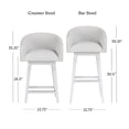 thumbnail image 4 of HH2 Home Upholstered Barrel Back Wood Adjustable Height Swivel Bar Stool, 4 of 19