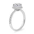 thumbnail image 2 of 0.95 CT.T.W. Round & Baguette Diamond Bridal Ring in 14K White Gold, 2 of 5