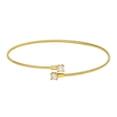 thumbnail image 1 of Lab Created White Sapphire Bypass Flex Bangle Bracelet in 14K Gold, 1 of 6