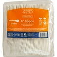 thumbnail image 1 of World Centric TPLA Compostable Plant-Based Spoons, 6" 250 ct., 1 of 5