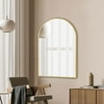 thumbnail image 2 of Always Home 24in x 36in Metal Wall Arch Mirror, Black or Brass, 2 of 6