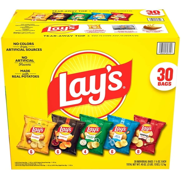 Lay's Mix Variety Pack Potato Chips, 30 pk.