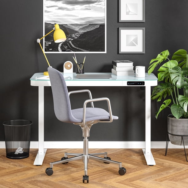 Seville Classics airLIFT Electric Tempered Glass Height Adjustable