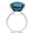 thumbnail image 5 of Cushion Cut London Blue Topaz Ring in 14K Gold, 5 of 7