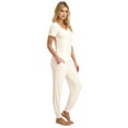 thumbnail image 2 of Steve Madden Women's Short Sleeve Top & Pant Pajama Set, 2 of 5
