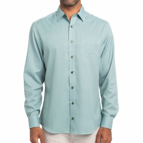 Nick Graham Men's Performance Long Sleeve Woven Sport Shirt