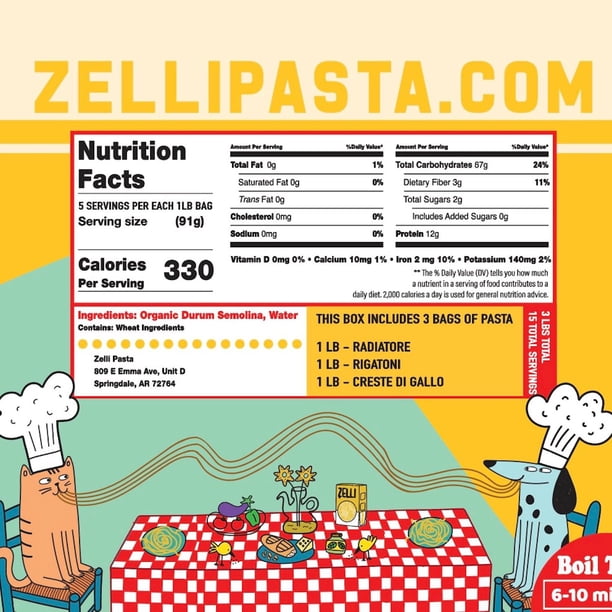 Zelli Pasta, Variety Pack, 16 oz., 3 pk. - Samsclub.com