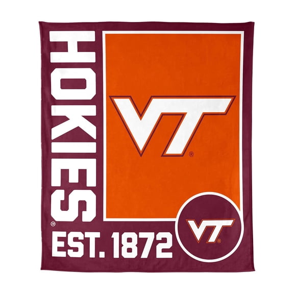 Logo Brands Virginia Tech Hokies 60"x70" Super Plush Blanket