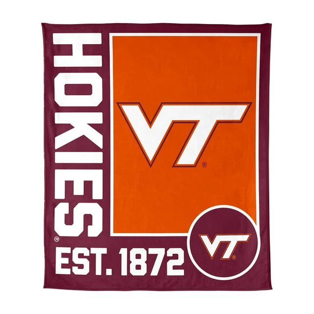 Logo Brands Virginia Tech Hokies 60"x70" Super Plush Blanket
