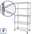 thumbnail image 3 of Seville Classics 5-Tier Steel Wire Shelving, 30" x 14" x 60" H, 3 of 9