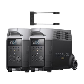 7200 Watt EcoFlow Whole Home Backup Solution with 2 pcs DELTA Pros + Double Voltage Hub