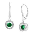 thumbnail image 6 of Round Cut Lab Created Gemstone Dancing Pendant & Earring Set in Sterling Silver, 6 of 8