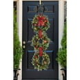 thumbnail image 1 of Member's Mark Pre-Lit Decorated Three Wreath Door Hanger, 1 of 4