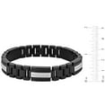 thumbnail image 3 of 0.81CT. TW. Black & White Diamond Bracelet in Stainless Steel, 3 of 4
