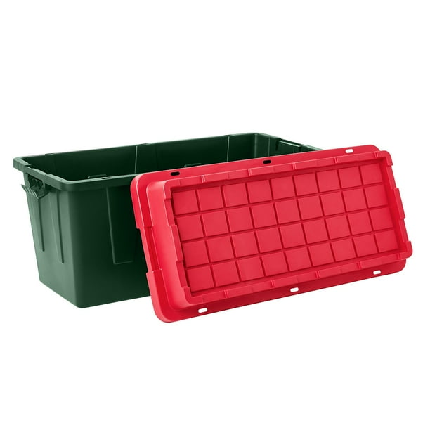 Member's Mark 64 Gallon Heavy-Duty Red & Green Wheeled Latch