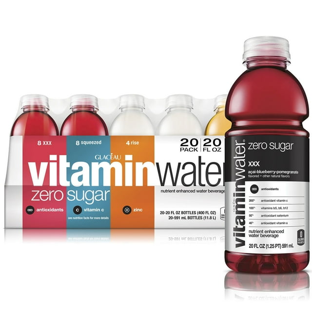 Glaceau Vitaminwater Zero Nutrient Enhanced Water Variety Pack 20 fl. oz., 20 pk.