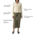 thumbnail image 3 of Social Standard by Sanctuary Women's Ruched Button-Up Top, 3 of 6