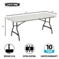thumbnail image 2 of Lifetime 6' Commercial Grade Stacking Folding Table, Assorted Colors, 2 of 12