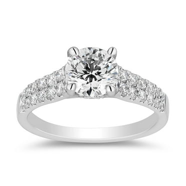 Round Cut Diamond Ring in 18K Gold